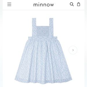 Girls Slate Floral Smocked Bib Dress